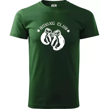 Pánské tričko Boxing club nápis - Triko extra velké (5-8XL) - 7XL ( Lahvově zelená )
