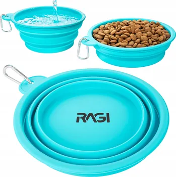 Miska pro psa Skládací Cestovní Miska Pro Psa Kočku Silikonová 1L Na Vodu Krmivo Ragi