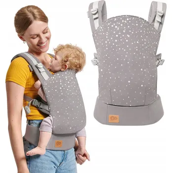 Ergonomické nosítko pro děti Kinderkraft NINO confetti grey, do 20 kg