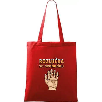 Nákupní taška Rozlučka se svobodou pivo - Taška bavlněná - 42 x 38 cm ( Červená )