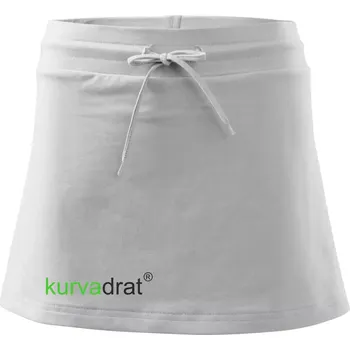 Dámská sukně KurvaDrát - Sportovní sukně - two in one - S ( Bílá )