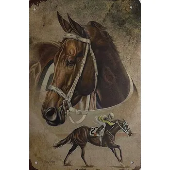 Obraz Plechová cedule Koně