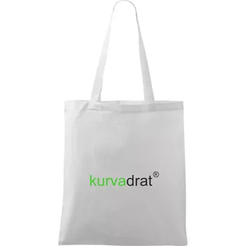 Nákupní taška KurvaDrát - Taška bavlněná - 42 x 38 cm ( Bílá )