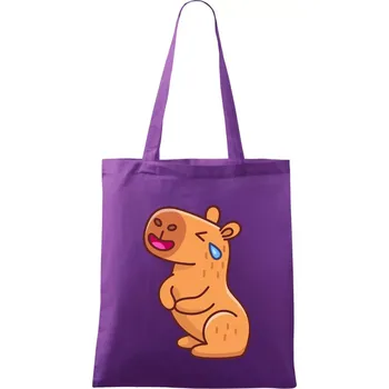 Smutná kapybara - Taška bavlněná - 42 x 38 cm ( Fialová )
