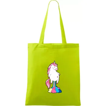 Jednorožec prdí - Taška bavlněná - 42 x 38 cm ( Limetková )