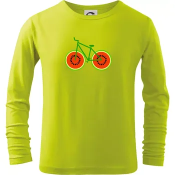 Chlapecké tričko Kolo meloun (Moňas) - Triko dětské Long Sleeve - 104-110cm / 3-4 roky ( Limetková )
