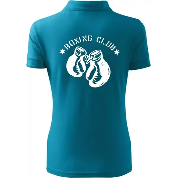 Boxing club nápis - Polokošile dámská Pique Polo - M ( Tmavý tyrkys )