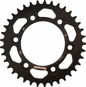 Řetězová sada pro motocykl Hliníková řetězová rozeta SUPERSPROX RAL-735:37-BLK černý 37 zubů, 520