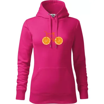 Dámská mikina Kolo pomeranč (Moňas) - Mikina dámská Cape s kapucí - S ( Purpurová )