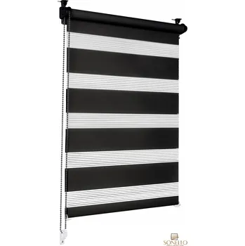 Prostěradlo Roleta okenní den/noc - barva: černá, rozměr: 85 cm x 100 cm