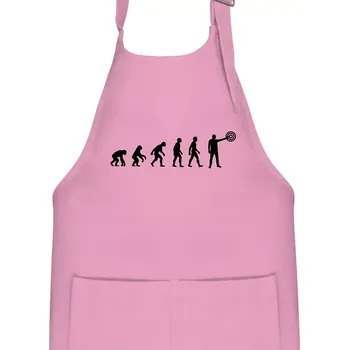 Kuchyňská zástěra Evoluce střelec terč - Dětská zástěra na vaření - Univerzální velikost ( Růžová )