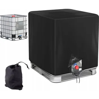 Krycí plachta Ochranný Kryt na IBC nádrž Plachta 1000L 120X100X116cm černý