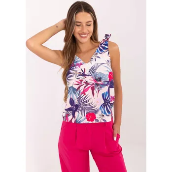 Světle růžový top s tropickým vzorem WN-TP-1482-4.67-light pink Velikost: M