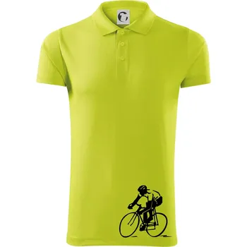 Pánská košile Silniční cyklista - Polokošile Victory sportovní (dresovina) - 2XL ( Limetková )