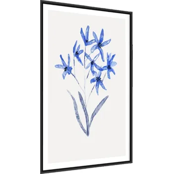 Obraz Plakát akvarelem modrých květin 60x80