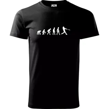 Pánské tričko Evoluce baseball pálkař odpal - Triko extra velké (5-8XL) - 7XL ( Černá )