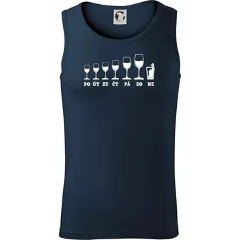 Evoluce víno celý týden - Tílko pánské Core - XL ( Námořní modrá (velmi tmavá - téměř černá) )