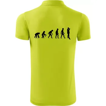 Pánská košile Evoluce vína muž - Polokošile Victory sportovní (dresovina) - M ( Limetková )