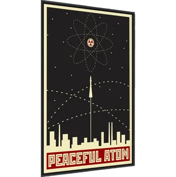 Obraz PLAKÁT VESMÍR A RETRO NÁPISY v rámu 70 x 100 cm