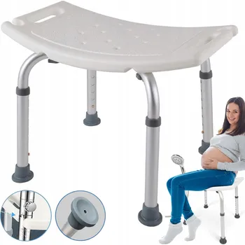 Koupelnové sedátko Taboret prysznicowy z hliníku, plast, skládací, nastavitelná