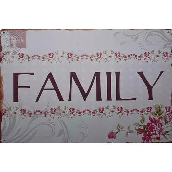 Obraz Plechová cedule Family