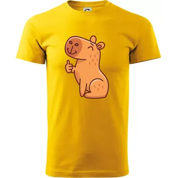 Kapybara s palcem nahoru - Triko extra velké (5-8XL) - 6XL ( Žlutá )