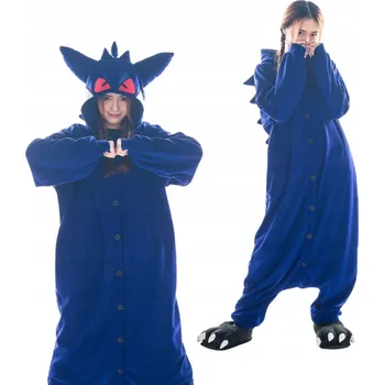 Dámské noční prádlo Pyžamo Onesie Kigurumi Kostým Pokémon Modrý Gengar XXL: 185 - 195 cm