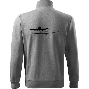 Pánská mikina Tažení kluzáku - Mikina bez kapuce Adventure - L ( Tmavě šedý melír )