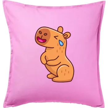Polštář Smutná kapybara - Polštář 50x50 - 50x50 - Pouze potah ( Růžová )