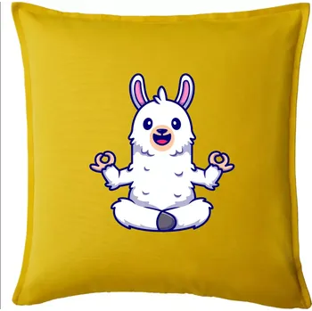 Polštář Yoga meditace - lama - Polštář 50x50 - 50x50 - Pouze potah ( Žlutá )