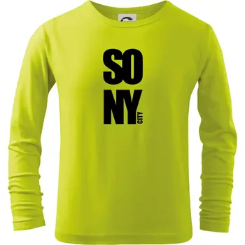 Chlapecké oblečení SO NY city - Triko dětské Long Sleeve - 122 cm/6 let ( Limetková )