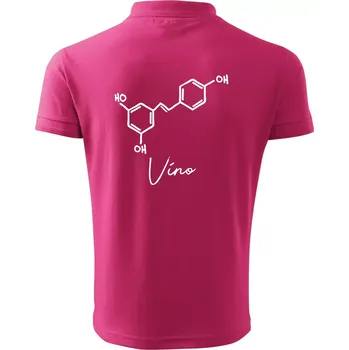 Pánská košile Barová chemie - víno - Polokošile pánská Pique Polo 203 - 3XL ( Purpurová )