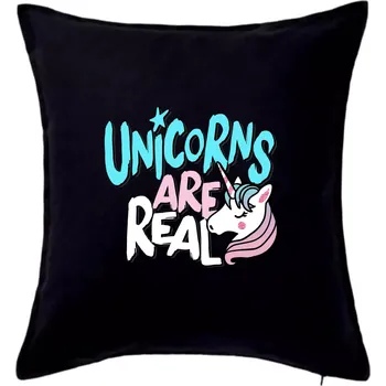 Polštář Unicorns are real ponny - Polštář 50x50 - 50x50 - Pouze potah ( Černá )