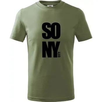 SO NY city - Tričko dětské bavlněné - 122 cm/6 let ( Khaki )