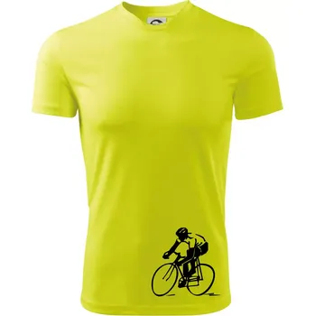 Chlapecké tričko Silniční cyklista - Dětské triko sportovní (dresovina) - 122 cm/6 let ( Neonově žlutá )