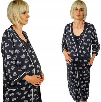 Podprsenka Těhotenský župan BAVLNA do nemocnice ke KOJENÍ XL