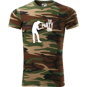 Pánské tričko Bachelor party - The party one - Army CAMOUFLAGE - M ( Hnědý maskáč )