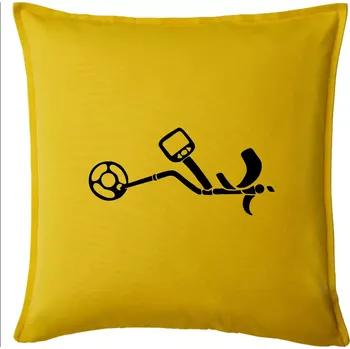 Polštář Detektor na hledání kovů - Polštář 50x50 - 50x50 - Pouze potah ( Žlutá )