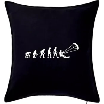 Polštář Evoluce KITEBOARDING - Polštář 50x50 - 50x50 - Pouze potah ( Černá )