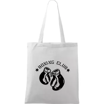 Boxing club nápis - Taška bavlněná - 42 x 38 cm ( Bílá )