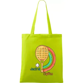 Padel jedině čtyřku - Taška bavlněná - 42 x 38 cm ( Limetková )