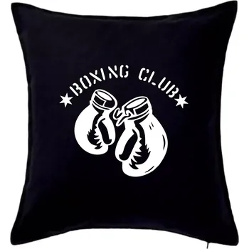 Polštář Boxing club nápis - Polštář 50x50 - 50x50 - Pouze potah ( Černá )