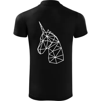 Pánská košile Geometrie - Jednorožec - Polokošile Victory sportovní (dresovina) - XL ( Černá )