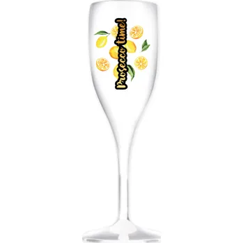 Sklenice Personalizovaná nerozbitná prosecco sklenice s ovocem a textem