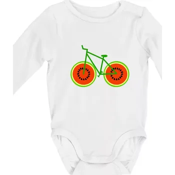 Kolo meloun (Moňas) - Body kojenecké s dlouhým rukávem - Dlouhý r. 3-6 měs ( Bílá )