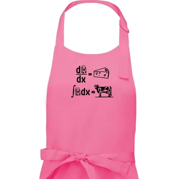 Kuchyňská zástěra Matematika mléko - Pánská zástěra na vaření - Univerzální velikost ( Růžová )