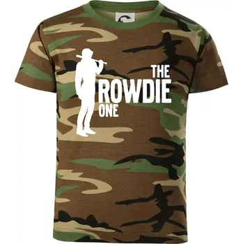 Chlapecké tričko Bachelor party - The rowdie one - Dětské maskáčové triko - 122 cm/6 let ( Hnědý maskáč )