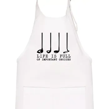 Kuchyňská zástěra Golf - life is full of important choices - Dětská zástěra na vaření - Univerzální velikost ( Bílá )