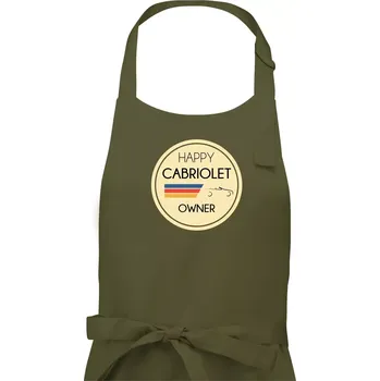 Kuchyňská zástěra Happy Cabriolet Owner - Dámská zástěra na vaření - Univerzální velikost ( Khaki )