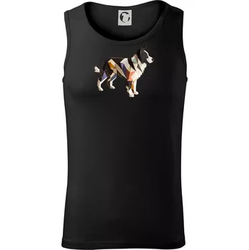 Border colie slepená z papíru - Tílko pánské Core - XL ( Černá )